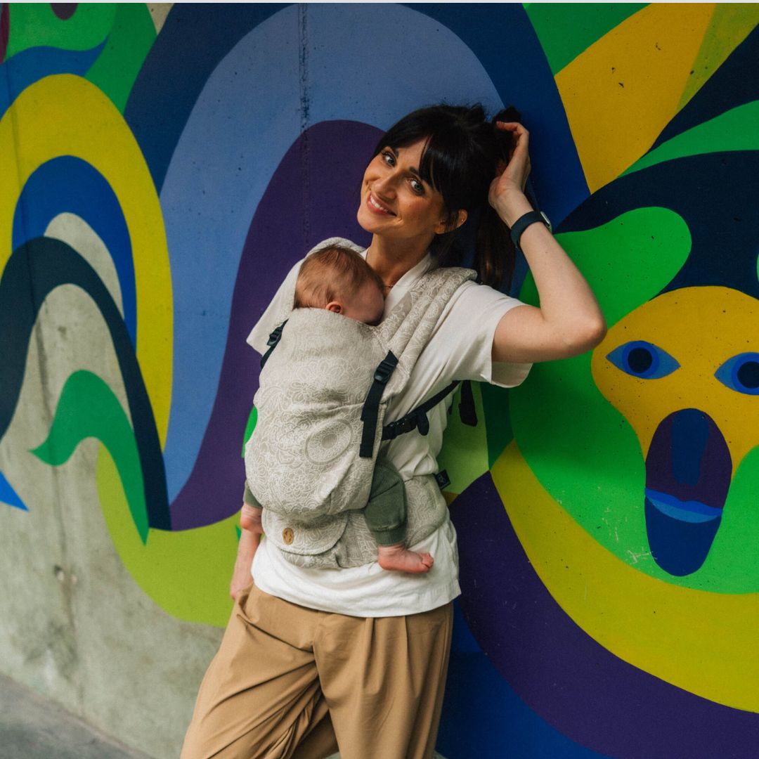 LennyLamb - LennyLight Baby Carrier - Wild Wine Path (55% Cotton, 45% Linen) - Cloth and Carry