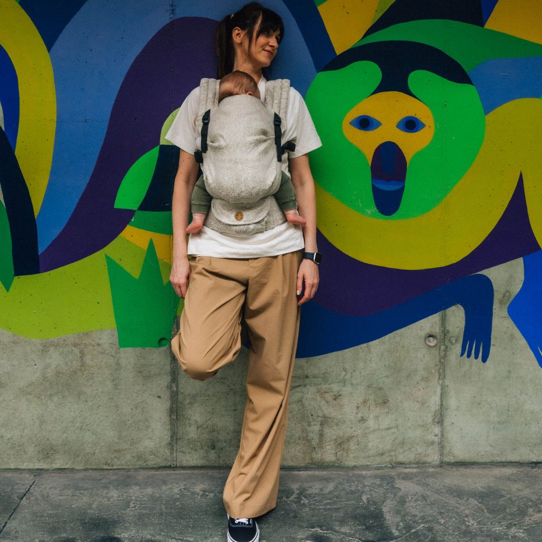 LennyLamb - LennyLight Baby Carrier - Wild Wine Path (55% Cotton, 45% Linen) - Cloth and Carry