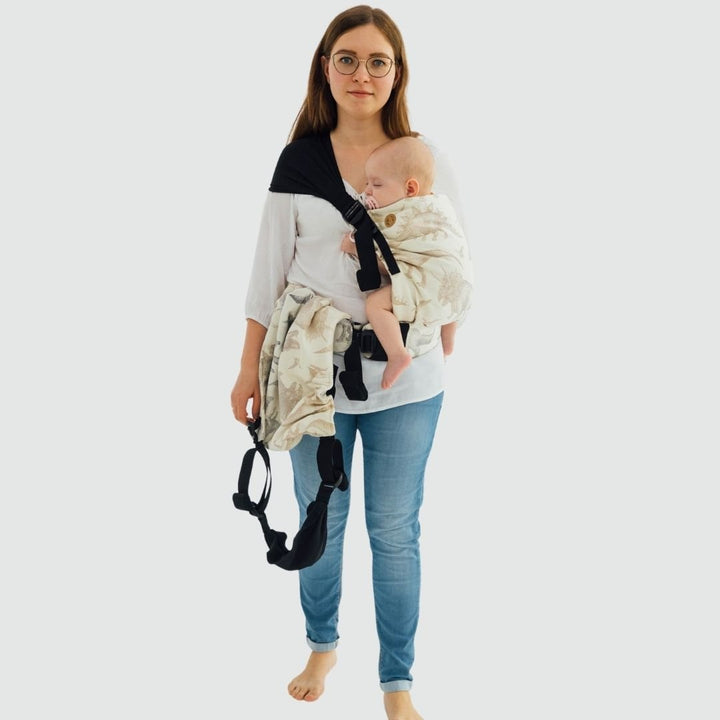 LennyLamb-LennyTwin - Adjustable Twin Baby Carrier - Jurassic Park Ice Desert - Cloth and Carry