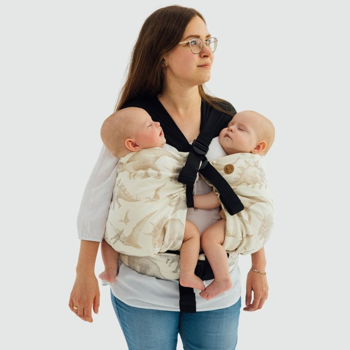 LennyLamb-LennyTwin - Adjustable Twin Baby Carrier - Jurassic Park Ice Desert - Cloth and Carry