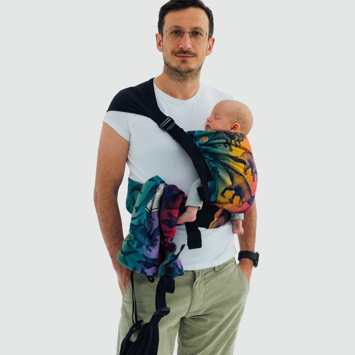 LennyLamb-LennyTwin - Adjustable Twin Baby Carrier - Jurassic Park New Era - Cloth and Carry