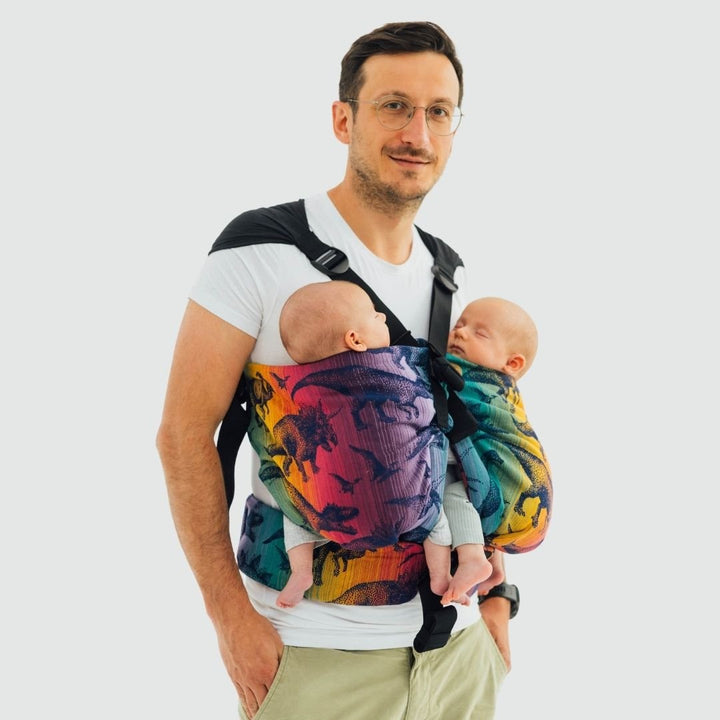 LennyLamb-LennyTwin - Adjustable Twin Baby Carrier - Jurassic Park New Era - Cloth and Carry