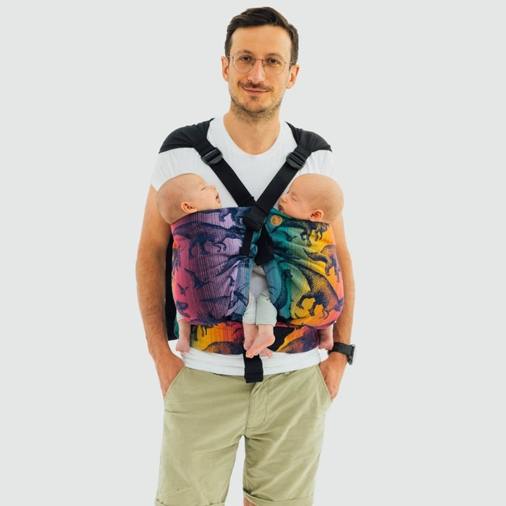 LennyLamb-LennyTwin - Adjustable Twin Baby Carrier - Jurassic Park New Era - Cloth and Carry