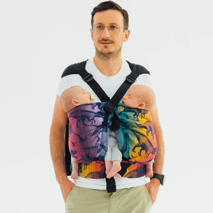 LennyLamb-LennyTwin - Adjustable Twin Baby Carrier - Jurassic Park New Era - Cloth and Carry