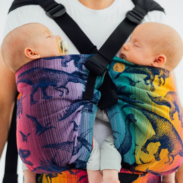 LennyLamb-LennyTwin - Adjustable Twin Baby Carrier - Jurassic Park New Era - Cloth and Carry