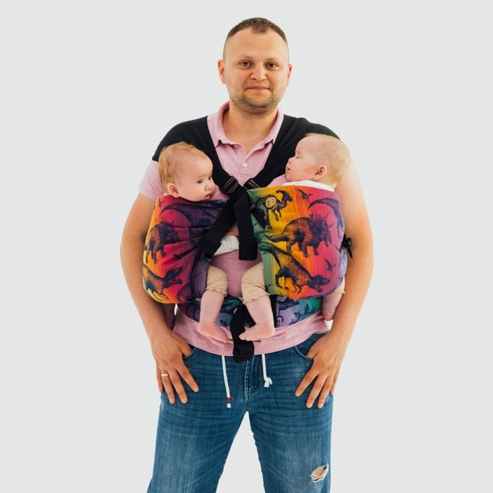 LennyLamb-LennyTwin - Adjustable Twin Baby Carrier - Jurassic Park New Era - Cloth and Carry