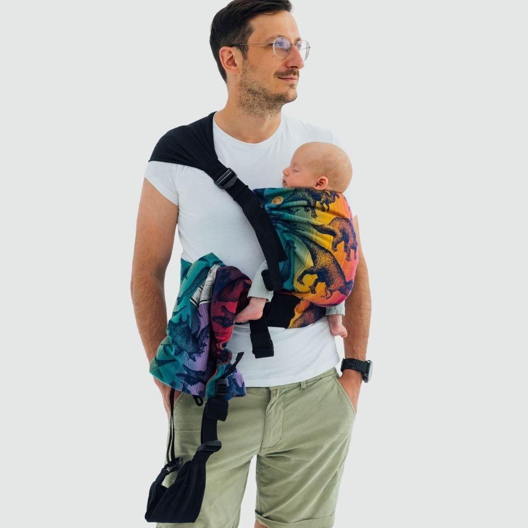 LennyLamb-LennyTwin - Adjustable Twin Baby Carrier - Jurassic Park New Era - Cloth and Carry