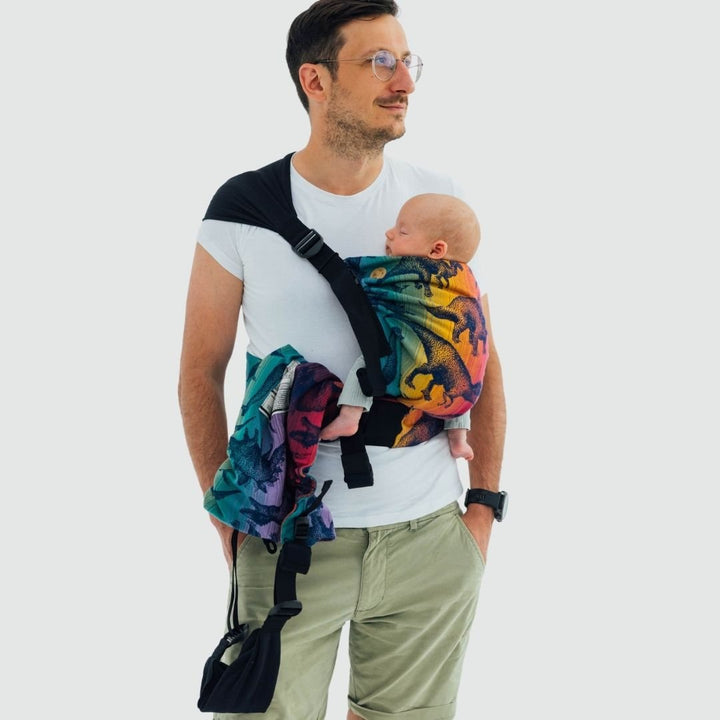 LennyLamb-LennyTwin - Adjustable Twin Baby Carrier - Jurassic Park New Era - Cloth and Carry