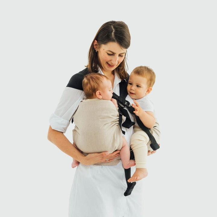 LennyLamb-LennyTwin - Adjustable Twin Baby Carrier - Peanut Butter - Cloth and Carry