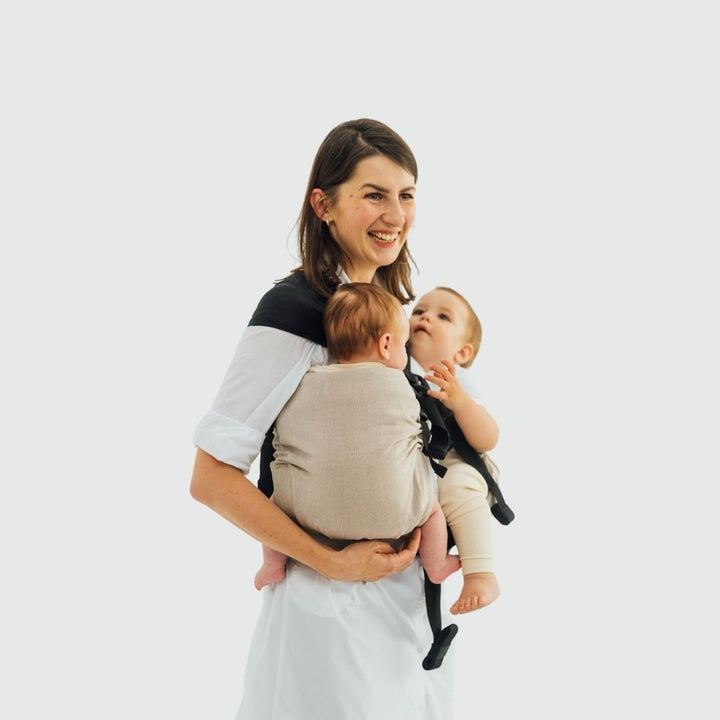 LennyLamb-LennyTwin - Adjustable Twin Baby Carrier - Peanut Butter - Cloth and Carry