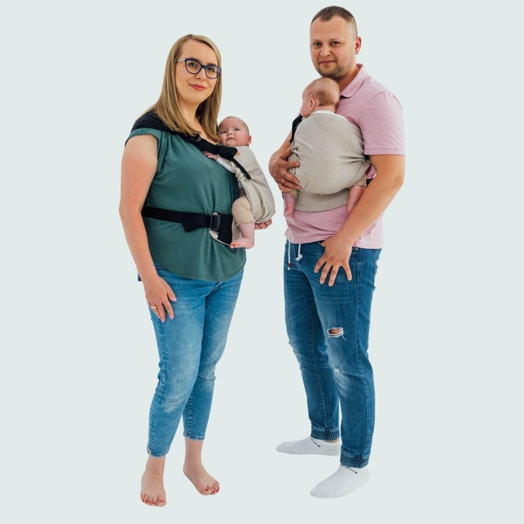 LennyLamb-LennyTwin - Adjustable Twin Baby Carrier - Peanut Butter - Cloth and Carry