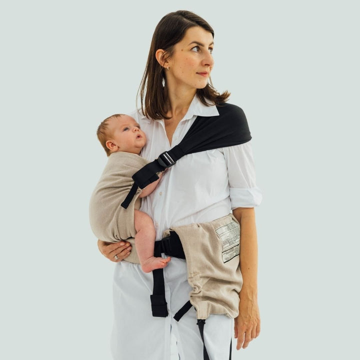 LennyLamb-LennyTwin - Adjustable Twin Baby Carrier - Peanut Butter - Cloth and Carry