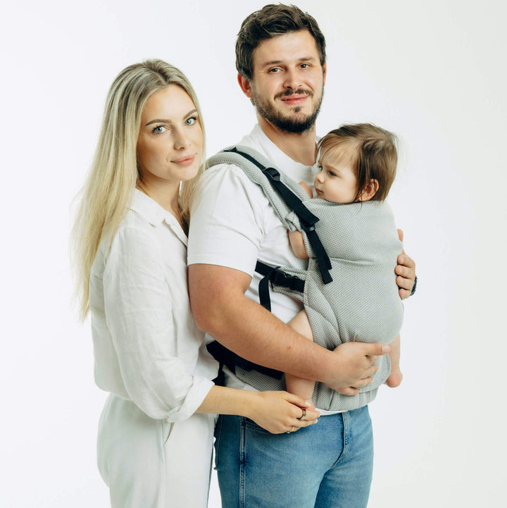 LennyLamb - LennyUpGrade PRO Baby Carrier - Little Herringbone Grey - Cloth and Carry