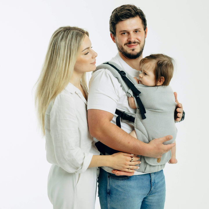 LennyLamb - LennyUpGrade PRO Baby Carrier - Little Herringbone Grey - Cloth and Carry