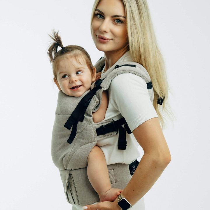 LennyLamb - LennyUpGrade PRO Baby Carrier - Peanut Butter - Cloth and Carry