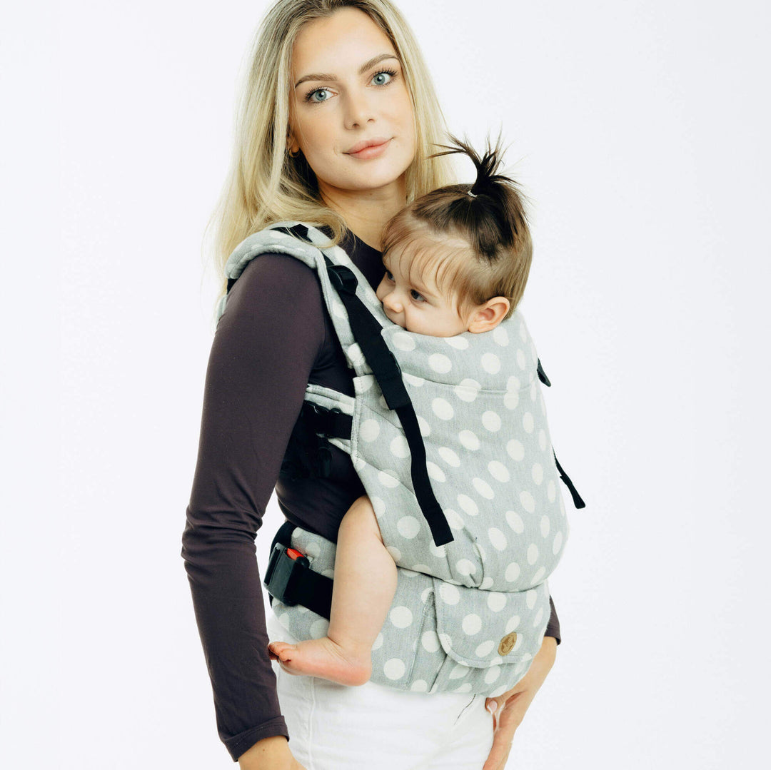 LennyLamb - LennyUpGrade PRO Baby Carrier - Polka Dots - Plop - Cloth and Carry