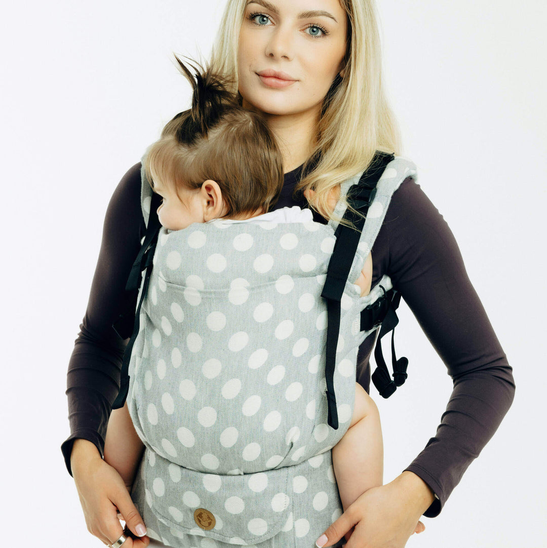 LennyLamb - LennyUpGrade PRO Baby Carrier - Polka Dots - Plop - Cloth and Carry