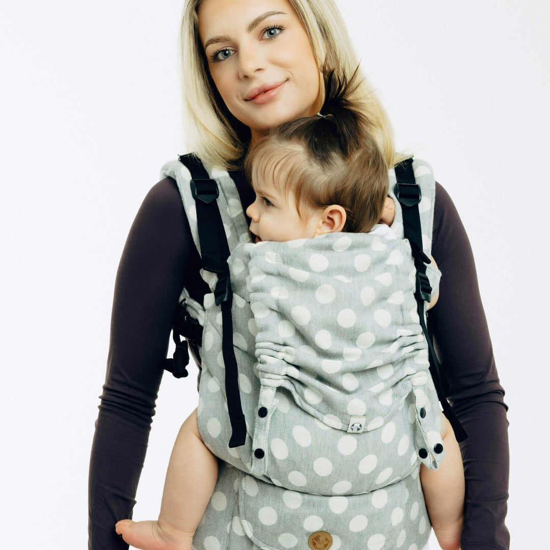 LennyLamb - LennyUpGrade PRO Baby Carrier - Polka Dots - Plop - Cloth and Carry