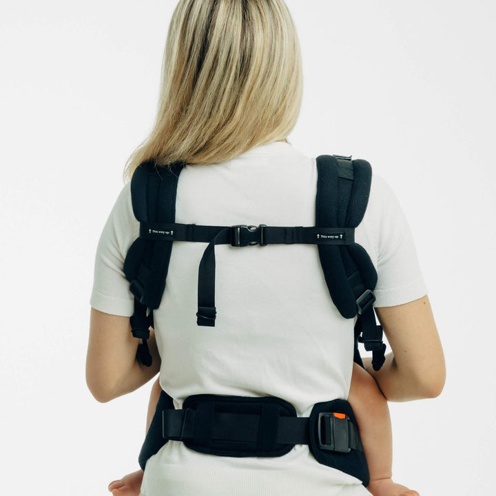 LennyLamb - LennyUpGrade PRO Baby Carrier - Little Herringbone Ebony Black - Cloth and Carry