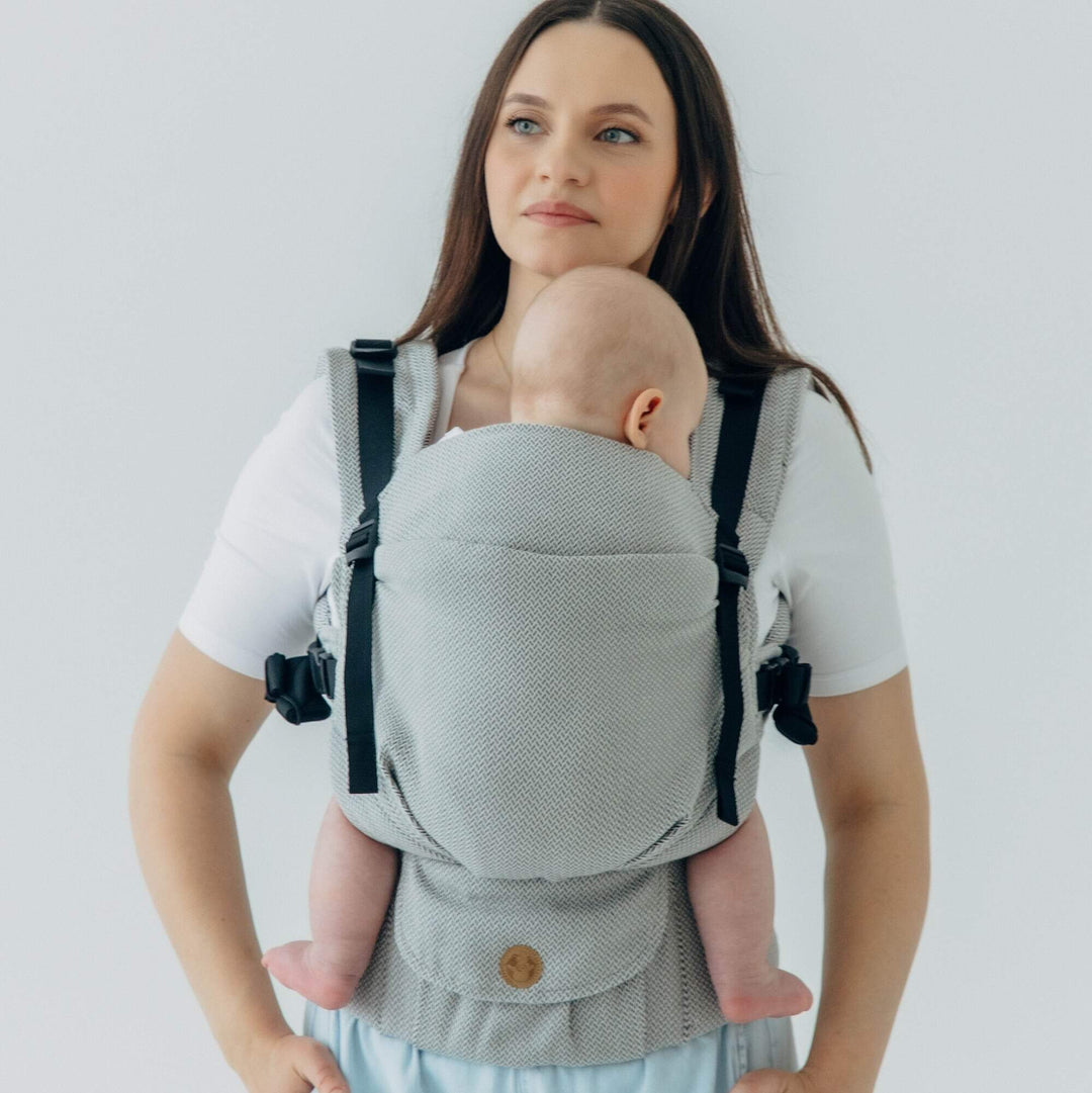 LennyLamb-LennyUpGrade PRO Baby Carrier - Little Herringbone Grey - Cloth and Carry