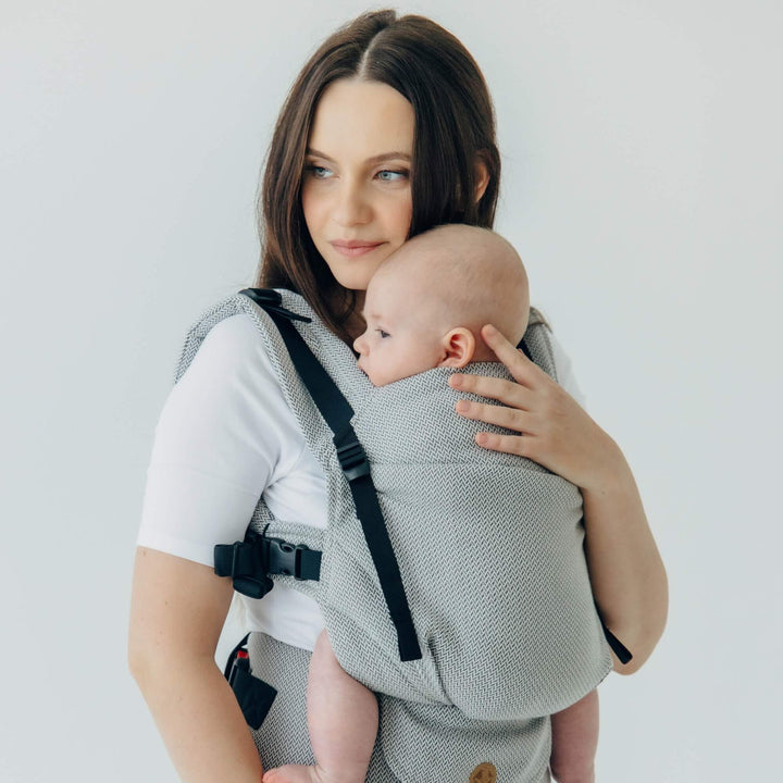 LennyLamb-LennyUpGrade PRO Baby Carrier - Little Herringbone Grey - Cloth and Carry