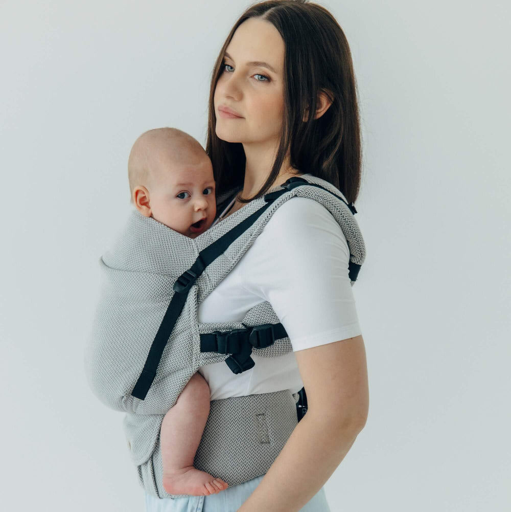 LennyLamb-LennyUpGrade PRO Baby Carrier - Little Herringbone Grey - Cloth and Carry