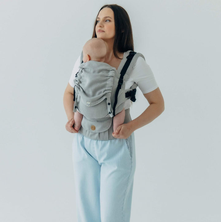 LennyLamb-LennyUpGrade PRO Baby Carrier - Little Herringbone Grey - Cloth and Carry