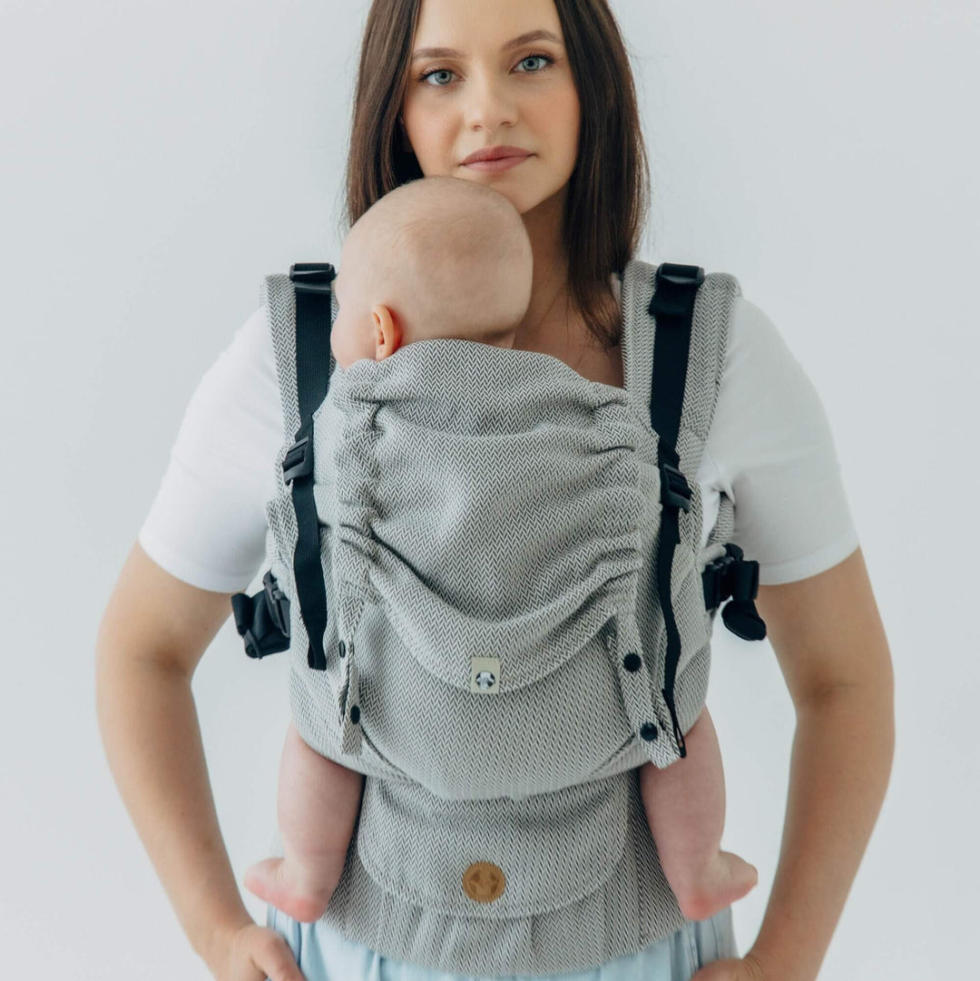 LennyLamb-LennyUpGrade PRO Baby Carrier - Little Herringbone Grey - Cloth and Carry