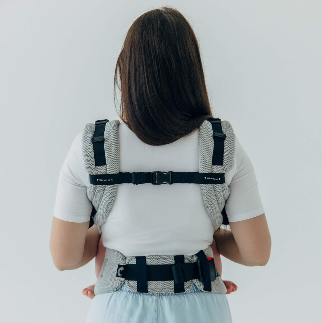 LennyLamb-LennyUpGrade PRO Baby Carrier - Little Herringbone Grey - Cloth and Carry