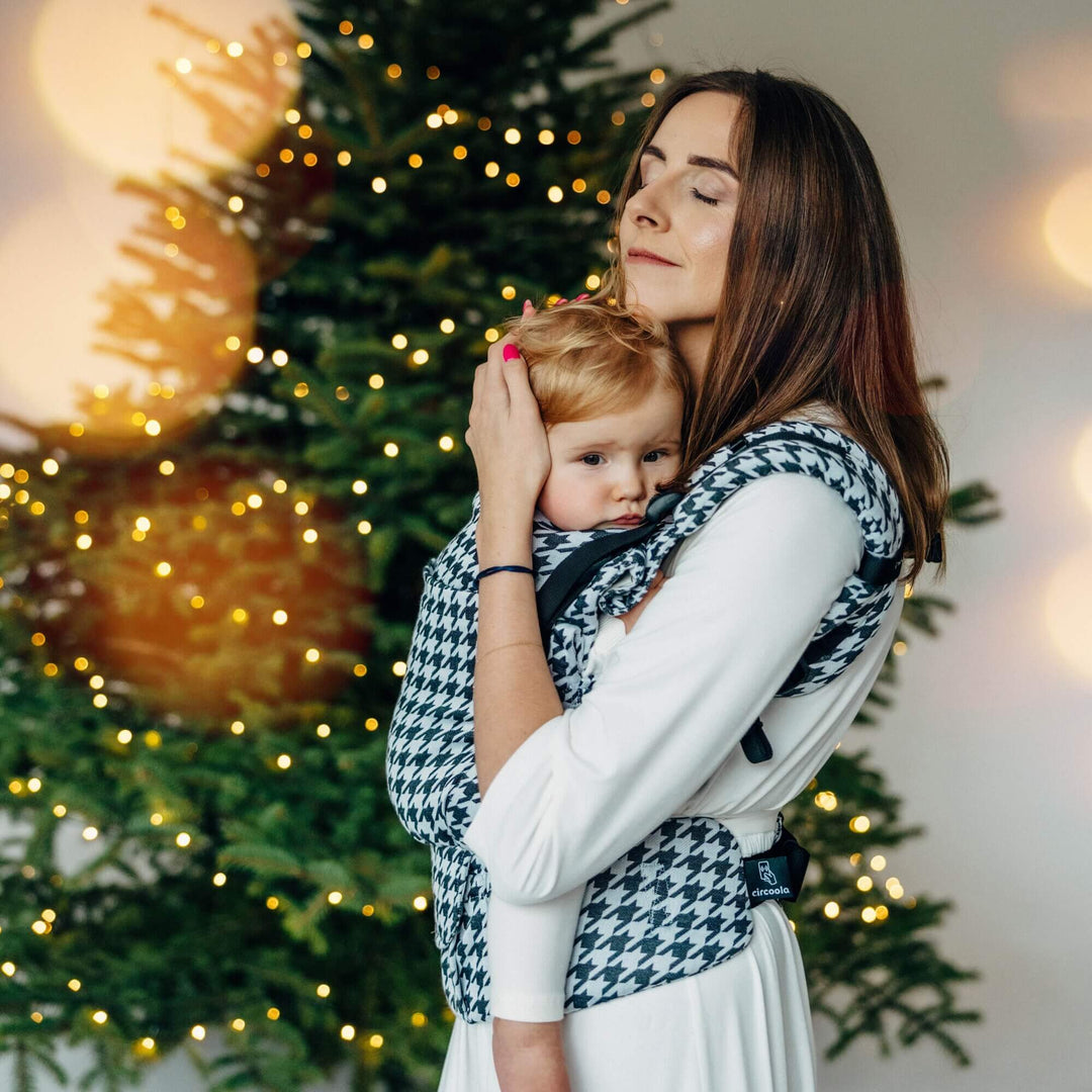 LennyLamb - LennyUpGrade PRO Baby Carrier - Pata de Gallo - Pixels (Cotton/Silk/Bamboo) - Cloth and Carry