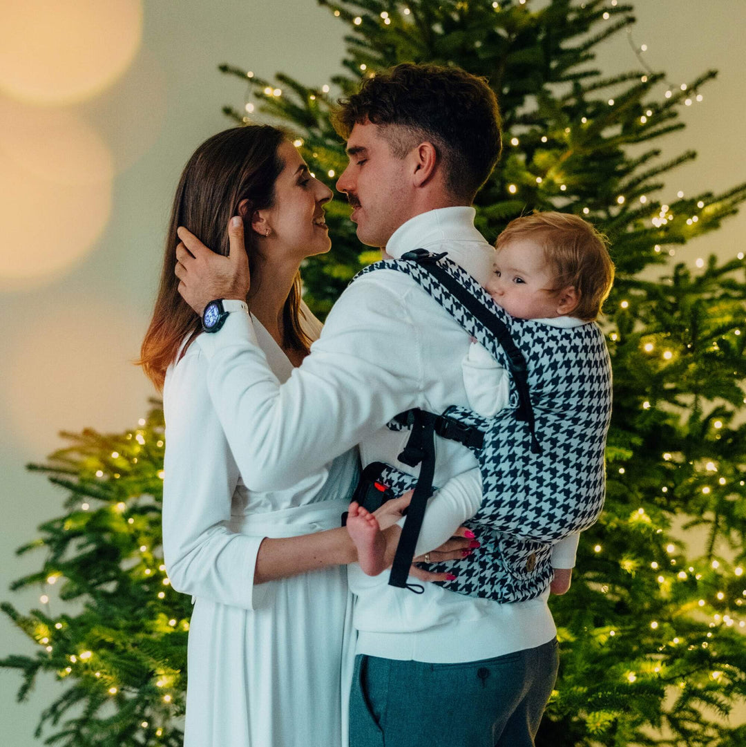 LennyLamb - LennyUpGrade PRO Baby Carrier - Pata de Gallo - Pixels (Cotton/Silk/Bamboo) - Cloth and Carry