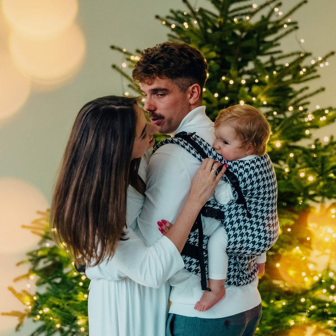 LennyLamb - LennyUpGrade PRO Baby Carrier - Pata de Gallo - Pixels (Cotton/Silk/Bamboo) - Cloth and Carry