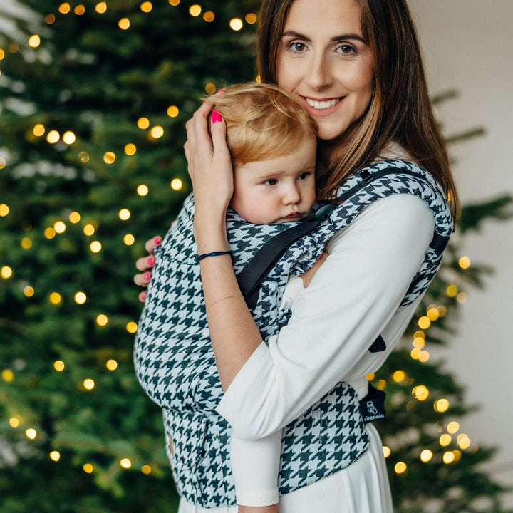 LennyLamb - LennyUpGrade PRO Baby Carrier - Pata de Gallo - Pixels (Cotton/Silk/Bamboo) - Cloth and Carry