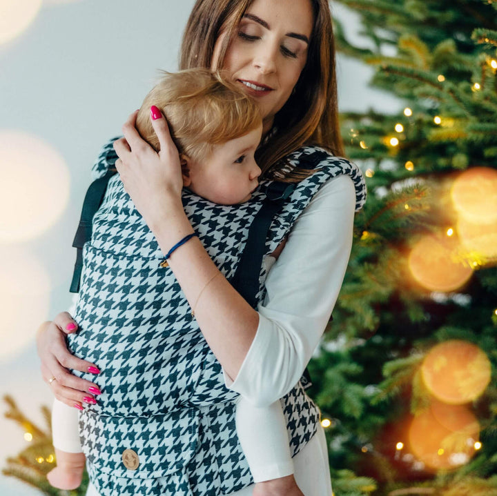 LennyLamb - LennyUpGrade PRO Baby Carrier - Pata de Gallo - Pixels (Cotton/Silk/Bamboo) - Cloth and Carry