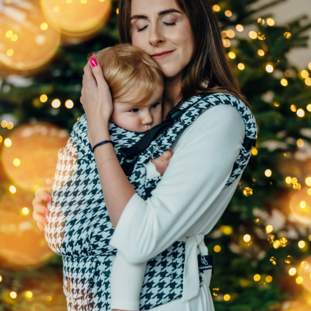 LennyLamb - LennyUpGrade PRO Baby Carrier - Pata de Gallo - Pixels (Cotton/Silk/Bamboo) - Cloth and Carry