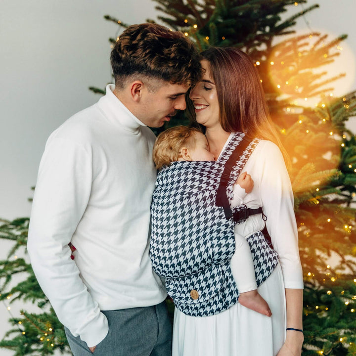 LennyLamb - LennyUpGrade PRO Baby Carrier - Pata de Gallo - Pixels (Cotton/Silk/Bamboo) - Cloth and Carry