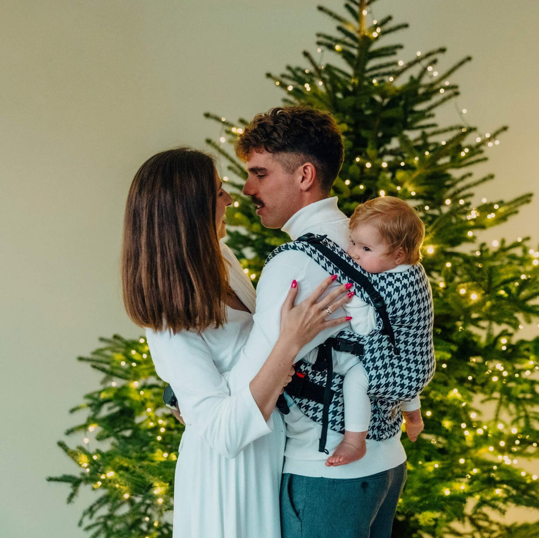 LennyLamb - LennyUpGrade PRO Baby Carrier - Pata de Gallo - Pixels (Cotton/Silk/Bamboo) - Cloth and Carry