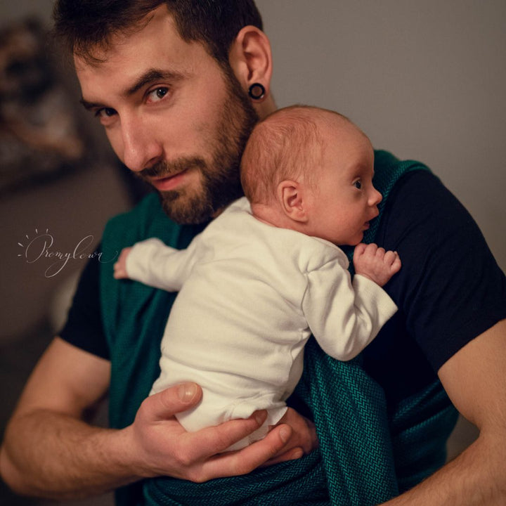 LennyLamb - LennyLamb Newborn and Preemie Woven Baby Wrap - Emerald (100% Cotton) - Cloth and Carry