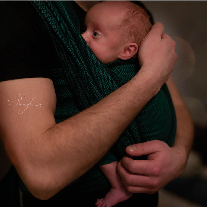 LennyLamb - LennyLamb Newborn and Preemie Woven Baby Wrap - Emerald (100% Cotton) - Cloth and Carry