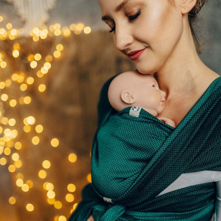 LennyLamb - LennyLamb Newborn and Preemie Woven Baby Wrap - Emerald (100% Cotton) - Cloth and Carry