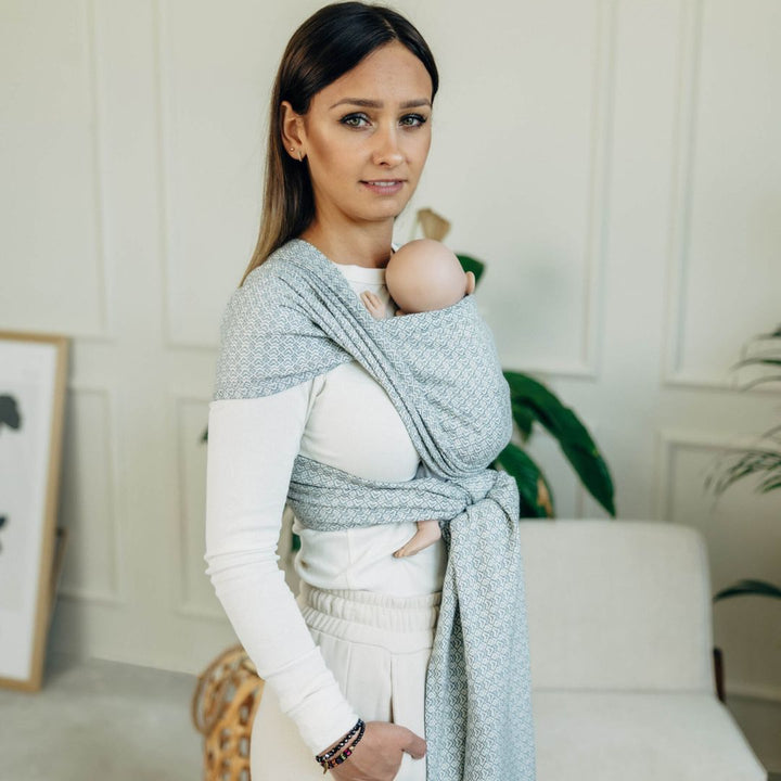 LennyLamb - LennyLamb Newborn and Preemie Woven Baby Wrap - Little Love Larvikite (100% Cotton) - Cloth and Carry