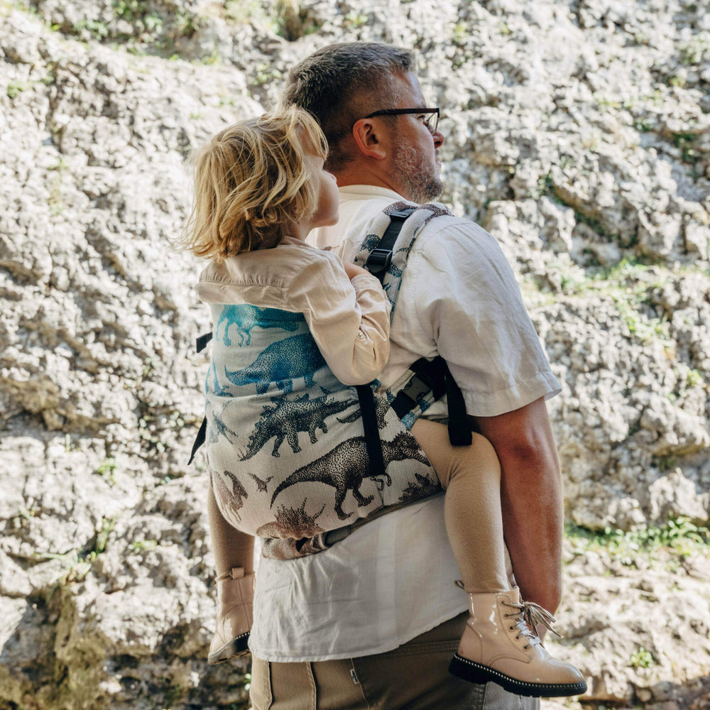 LennyLamb - LennyPreschool Carrier - Jurassic Park - Fossil (100% Cotton) - Cloth and Carry