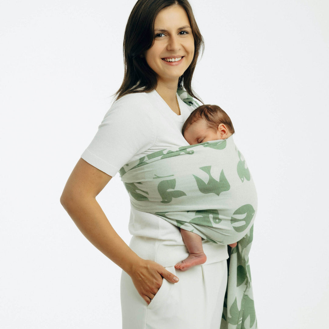 LennyLamb - LennyLamb Ring Sling - Birdy - Fly High (Cotton/Lyocell) - Cloth and Carry