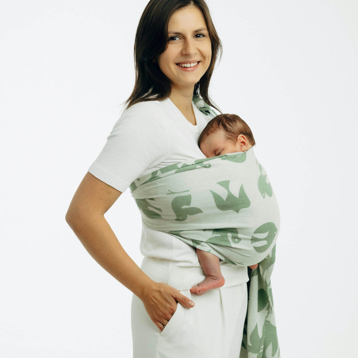 LennyLamb - LennyLamb Ring Sling - Birdy - Fly High (Cotton/Lyocell) - Cloth and Carry