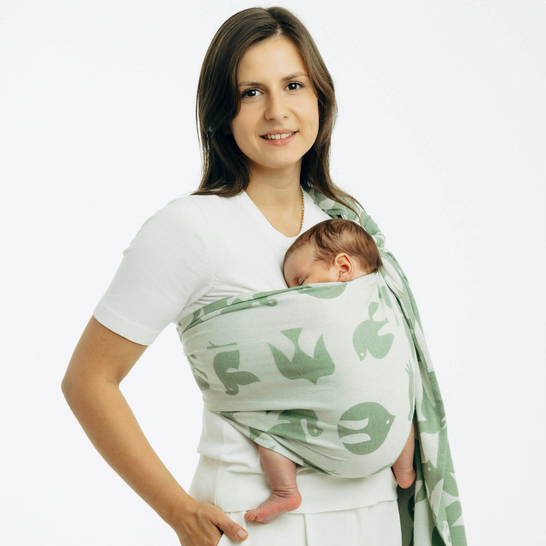 LennyLamb - LennyLamb Ring Sling - Birdy - Fly High (Cotton/Lyocell) - Cloth and Carry