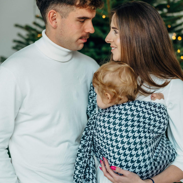 LennyLamb - LennyLamb Ring Sling - Pata de Gallo - Pixels (Cotton/Silk/Bamboo) - Cloth and Carry