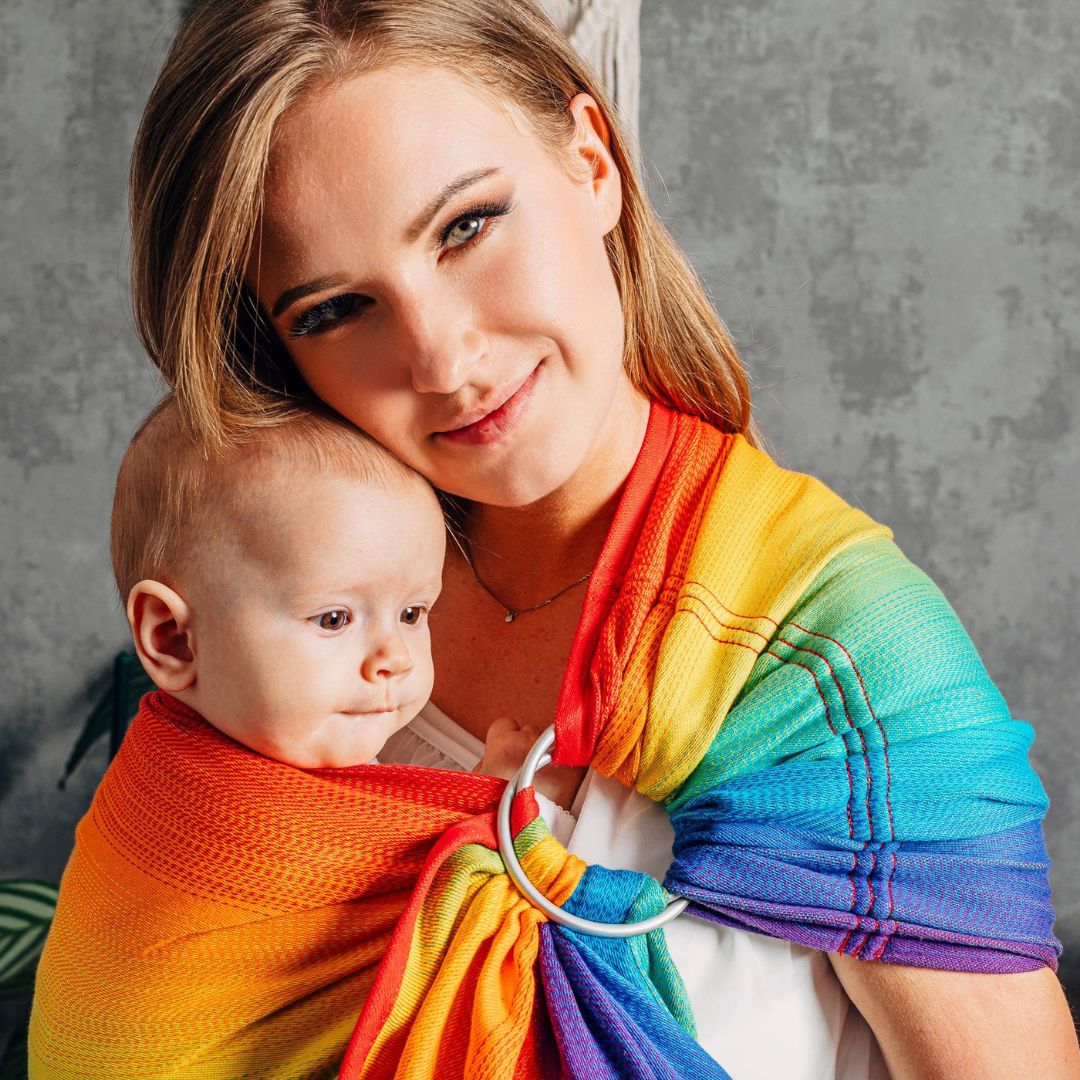 LennyLamb-LennyLamb Ring Sling - Rainbow Baby (100% Cotton) - Cloth and Carry