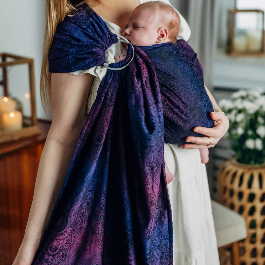 LennyLamb-LennyLamb Ring Sling - Wild Wine Bouquet (100% Cotton) - Cloth and Carry