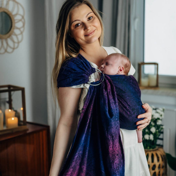 LennyLamb-LennyLamb Ring Sling - Wild Wine Bouquet (100% Cotton) - Cloth and Carry