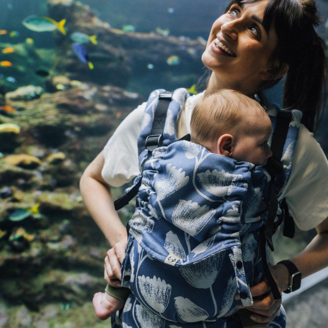 LennyLamb - LennyUpgrade Baby Carrier - Viridiflora Royal Baby - Cloth and Carry
